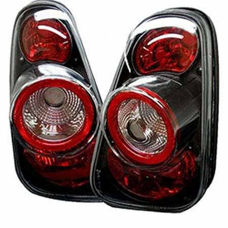WHOLE-IN-ONE Black Euro Style Tail Lights for 2005-2008 Mini Cooper 02-06-Cooper Convertibles WH3850307